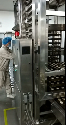 SS Semi Auto Bread Production Line Assembly Trolley Loader Unloader
