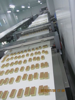 15m Cooling Conveyor 350kg/h Sheet Layer Cake Baking Equipment